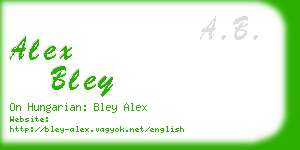 alex bley business card